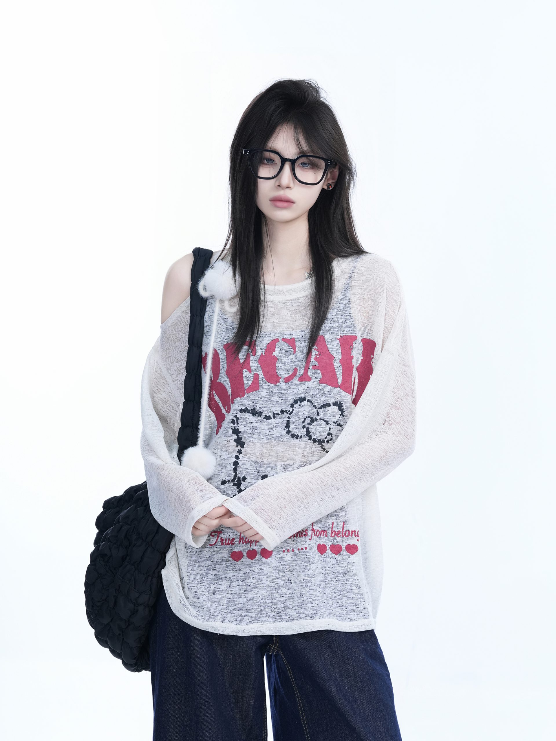 Lightweight Off-Shoulder Long Sleeve Cover-Up T-Shirt for Women - American Style Summer Sun Protection Top Lightweight Off-Shoulder Long Sleeve Cover-Up T-Shirt for Women - American Style Summer Sun Protection Top