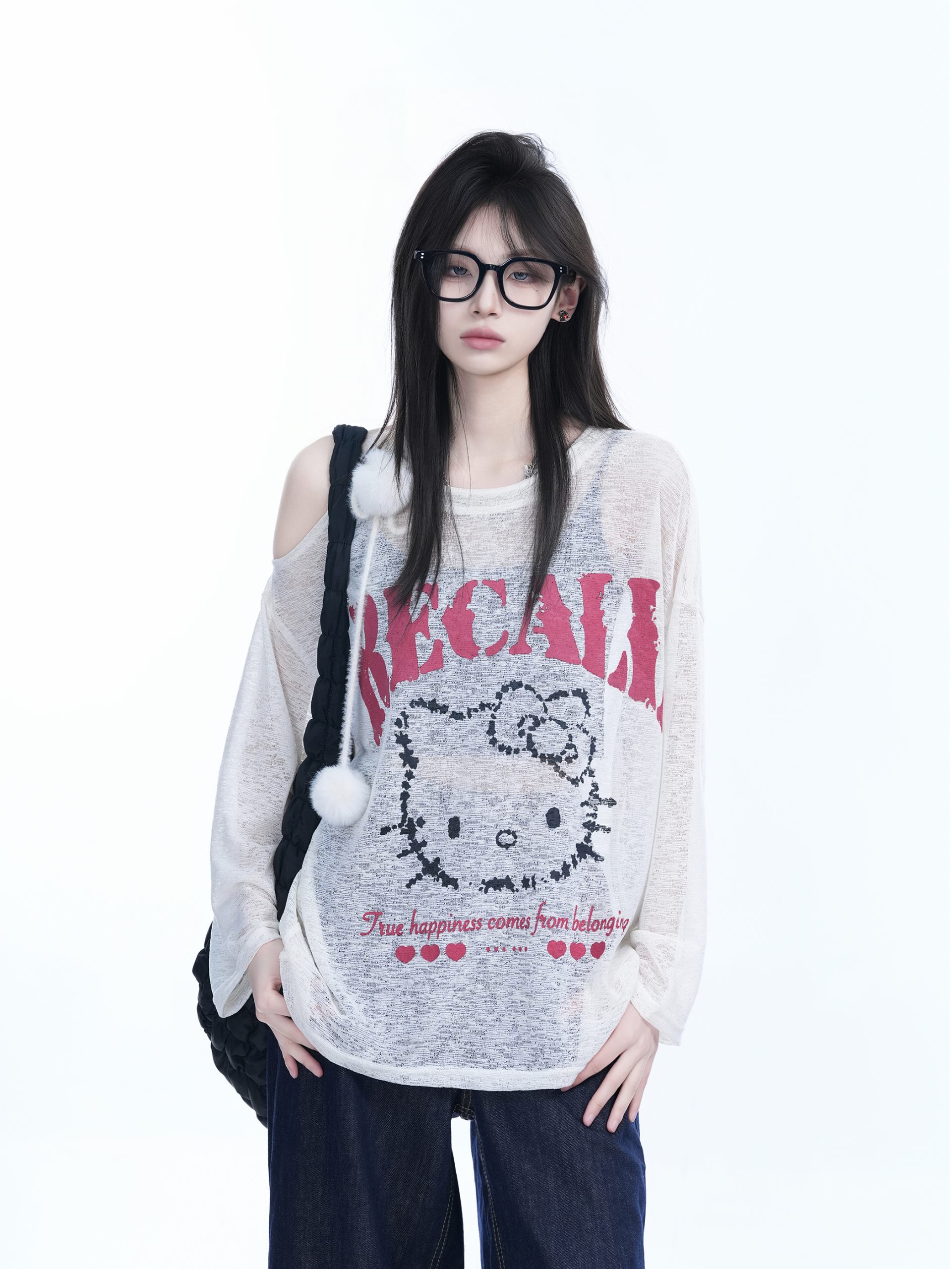 Lightweight Off-Shoulder Long Sleeve Cover-Up T-Shirt for Women - American Style Summer Sun Protection Top Lightweight Off-Shoulder Long Sleeve Cover-Up T-Shirt for Women - American Style Summer Sun Protection Top