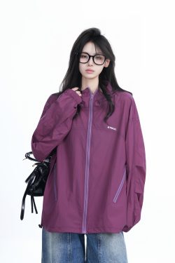 Lightweight Oversized UV Protection Jacket for Women - Summer Outdoor Sun Protection Coat for Hiking & Casual Wear