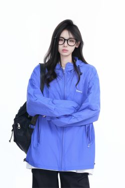 Lightweight Oversized UV Protection Jacket for Women - Summer Outdoor Sun Protection Coat for Hiking & Casual Wear