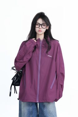Lightweight Oversized UV Protection Jacket for Women - Summer Outdoor Sun Protection Coat for Hiking & Casual Wear