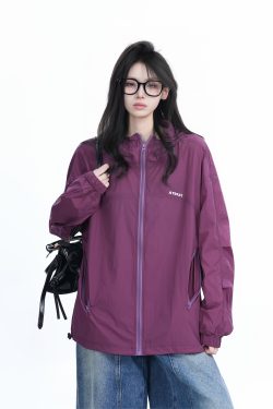 Lightweight Oversized UV Protection Jacket for Women - Summer Outdoor Sun Protection Coat for Hiking & Casual Wear