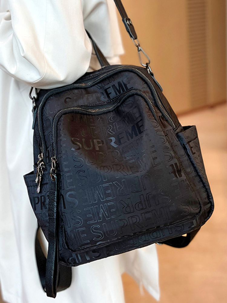 Lightweight Oxford Commuter Backpack - Casual Travel Shoulder Bag with Large Capacity, Dual-Use Design for Everyday Essentials Lightweight Oxford Commuter Backpack - Casual Travel Shoulder Bag with Large Capacity, Dual-Use Design for Everyday Essentials