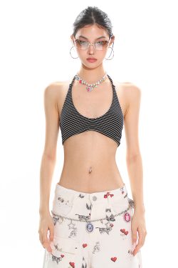 Lightweight Oxygen Sports Yoga Casual Slimming Summer Vest for Women - Large U-Neck Halter Tie Bra - Perfect for Activewear and Fitness