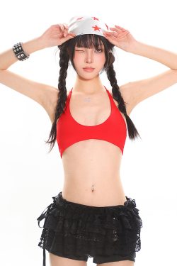 Lightweight Oxygen Sports Yoga Casual Slimming Summer Vest for Women - Large U-Neck Halter Tie Bra - Perfect for Activewear and Fitness