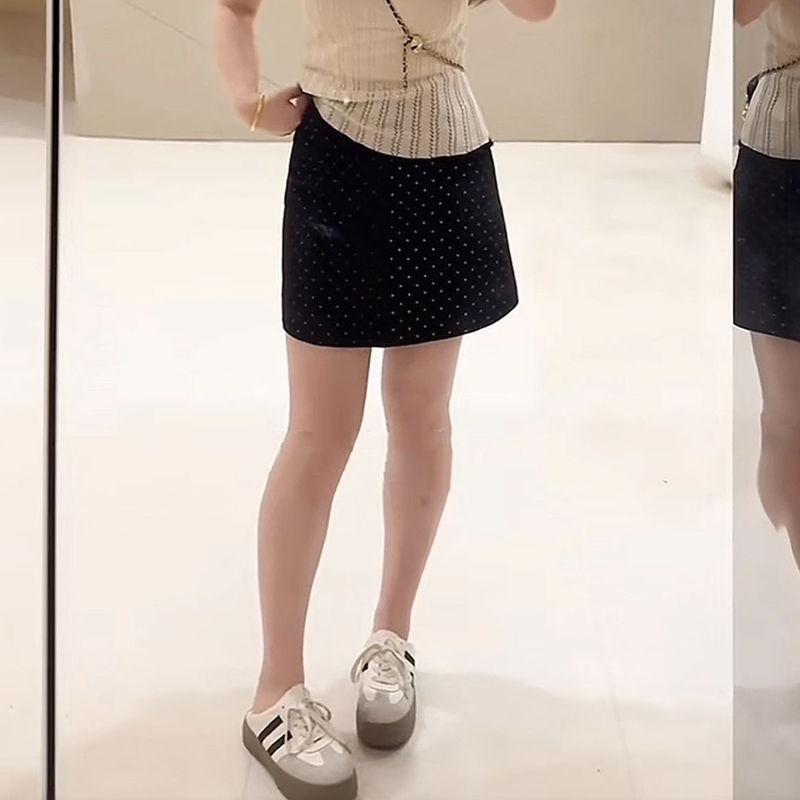 Lightweight Plus Size Hollow Knit Top for Women, Flattering Summer Style, Polka Dot Skirt, Elegant Two-Piece Set, Curvy Fit Lightweight Plus Size Hollow Knit Top for Women, Flattering Summer Style, Polka Dot Skirt, Elegant Two-Piece Set, Curvy Fit