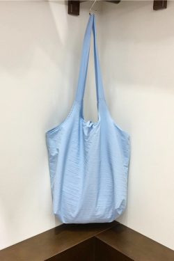 Lightweight Polka Dot Checkered Canvas Shopping Bag - Large Capacity Summer Shoulder Tote - Korean Style Ins Fashion