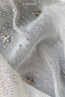 Lightweight Rhinestone Star Cardigan - Women's Sun Protection Tencel Shirt for Spring & Summer, Ultra-Heavy Industrial Design