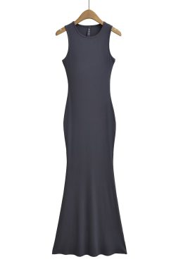 Lightweight Sexy Mermaid Dress for Women - Slim Fit Bodycon Sleeveless Long Dress for Spring and Summer Fashion