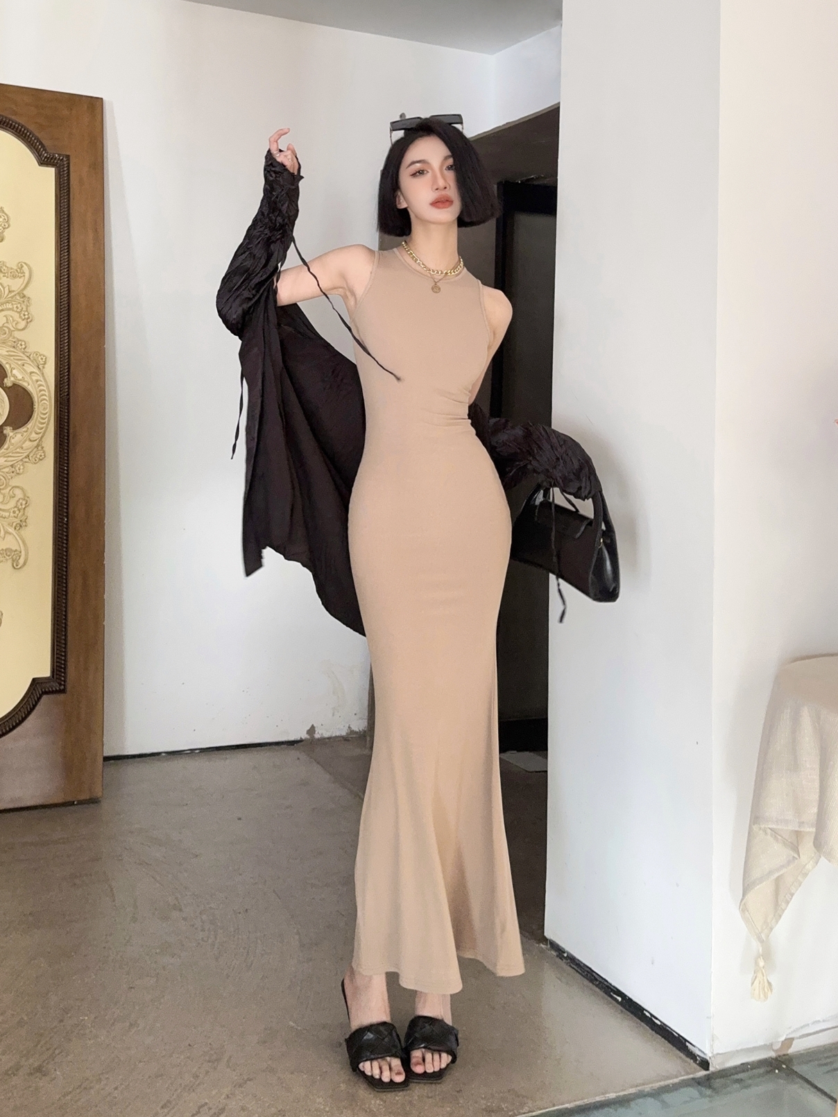 Lightweight Sexy Mermaid Dress for Women - Slim Fit Bodycon Sleeveless Long Dress for Spring and Summer Fashion Lightweight Sexy Mermaid Dress for Women - Slim Fit Bodycon Sleeveless Long Dress for Spring and Summer Fashion