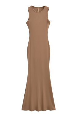Lightweight Sexy Mermaid Dress for Women - Slim Fit Bodycon Sleeveless Long Dress for Spring and Summer Fashion