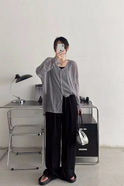 Lightweight Sheer Sun Grapefruit Cardigan - Women's Long Sleeve Summer Outerwear, Loose & Breathable Air Conditioning Jacket