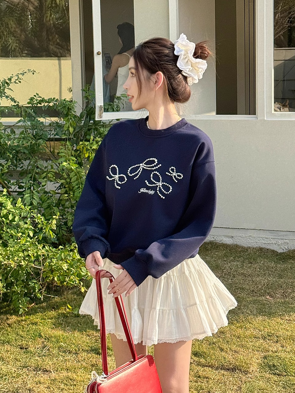 Lightweight Spring/Summer Lace Edge 8-Meter Tiered Puffy Skirt - Spliced White Half Skirt for a Romantic 90s Look Lightweight Spring/Summer Lace Edge 8-Meter Tiered Puffy Skirt - Spliced White Half Skirt for a Romantic 90s Look