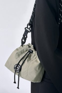 Lightweight Unisex Crossbody Brocade Bag 2024 - Casual Shoulder Bucket Bag for Phone - Sweet Cool Niche Style