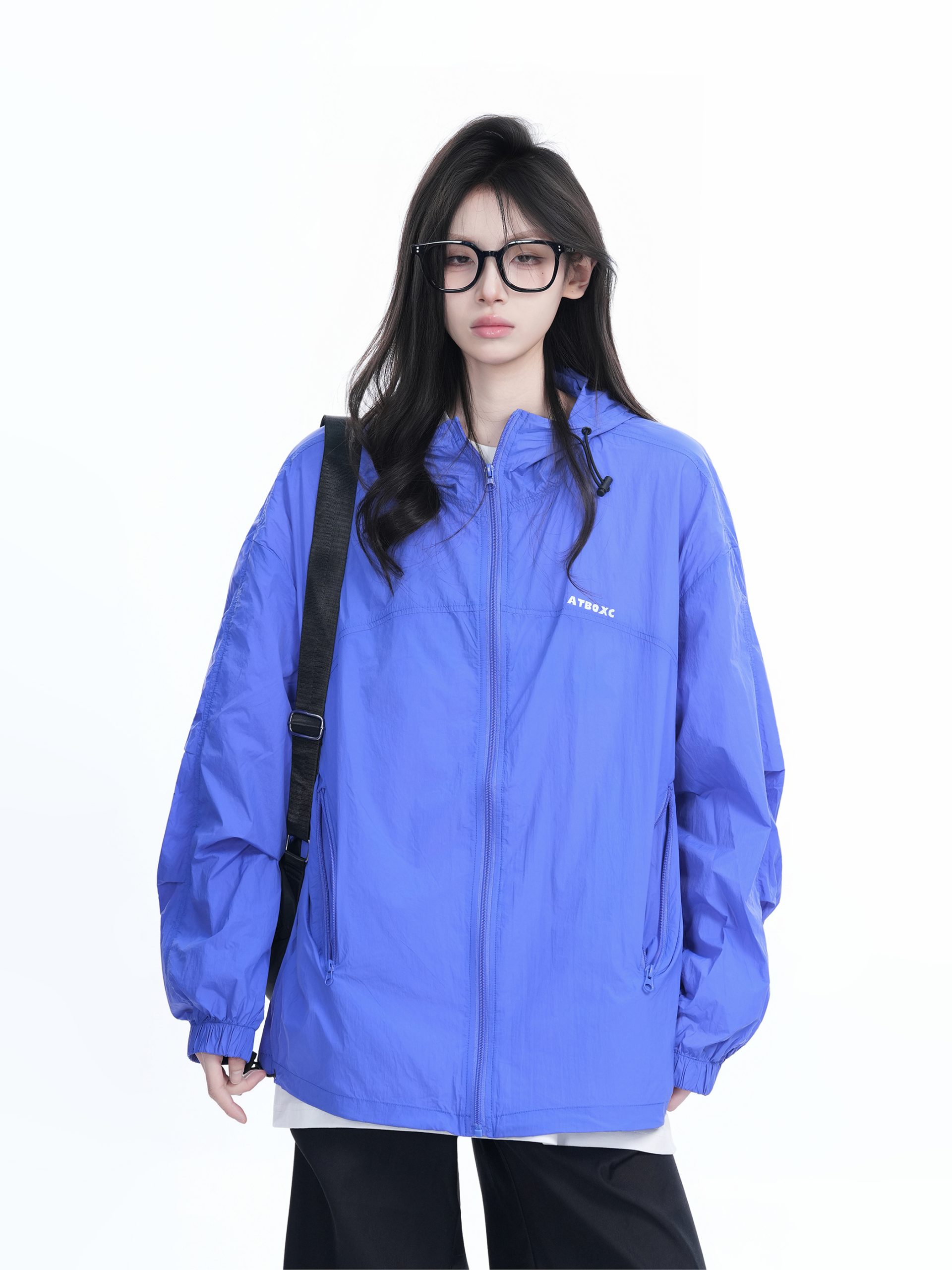 Lightweight UV Protection Jacket for Women, Loose Fit Zip-Up Hooded Coat, Ice-Feel Fabric, Sun Protection Outerwear Lightweight UV Protection Jacket for Women, Loose Fit Zip-Up Hooded Coat, Ice-Feel Fabric, Sun Protection Outerwear