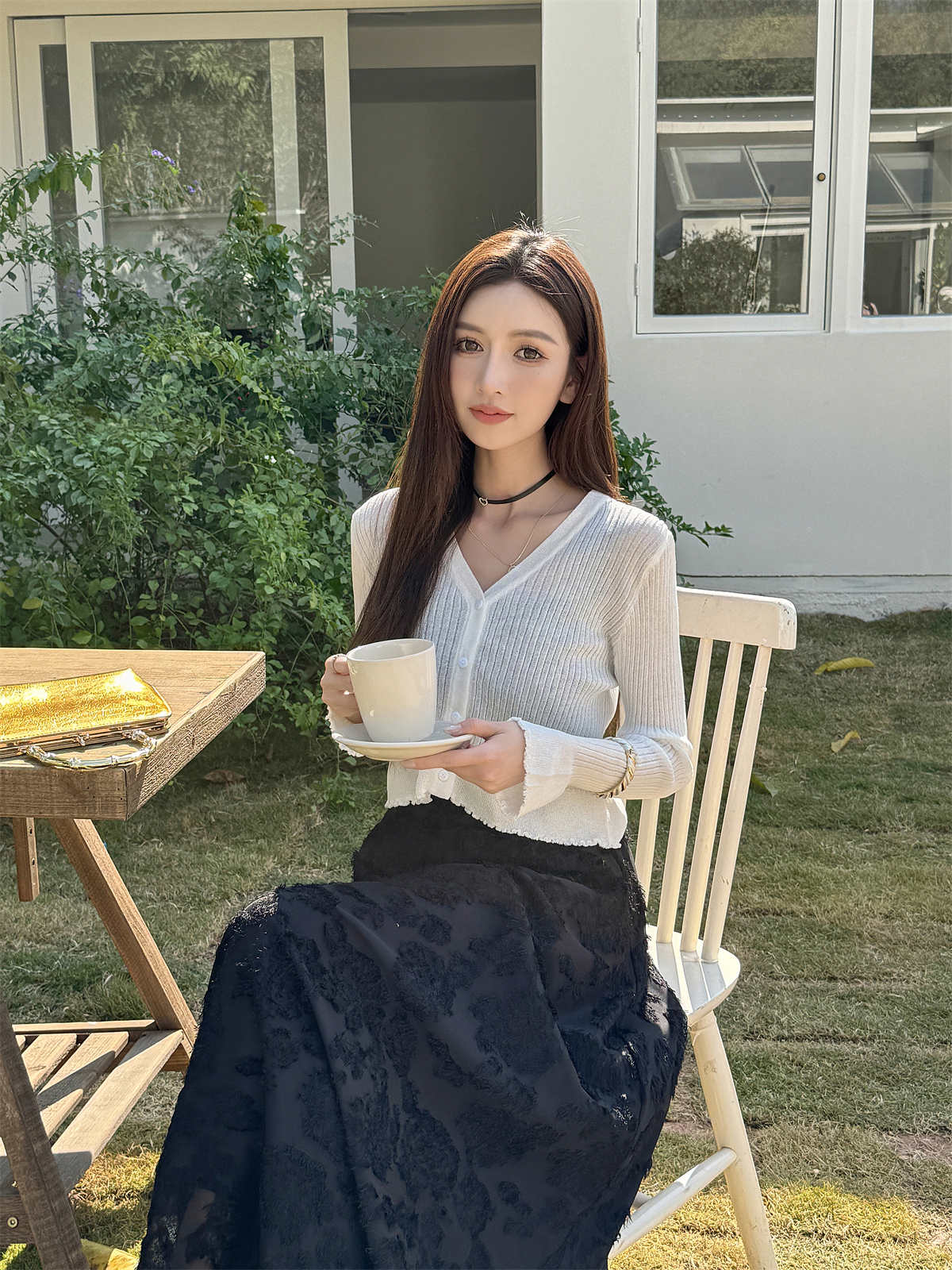 Lightweight V-Neck Knit Cardigan, Ribbed Ice Silk Short Outerwear, Sun Protection Cover-Up Top for Spring and Summer Fashion Lightweight V-Neck Knit Cardigan, Ribbed Ice Silk Short Outerwear, Sun Protection Cover-Up Top for Spring and Summer Fashion