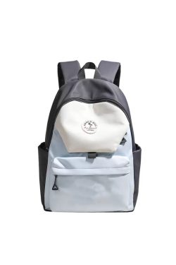 Lightweight Water-Resistant Dual-Color Backpack for Women - Stylish Summer School Bag & Travel Backpack for Students 2025