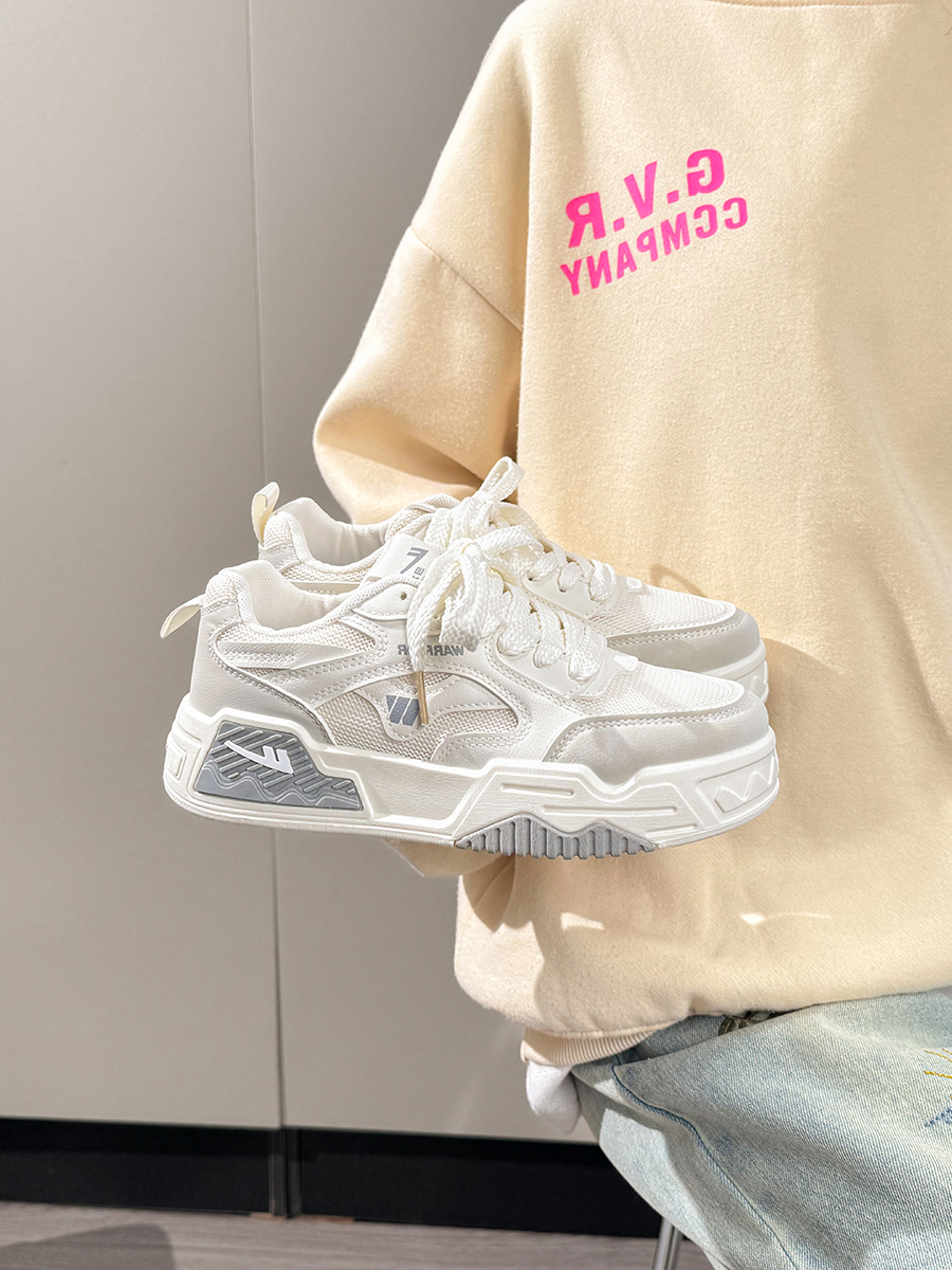 Lightweight Women's White Canvas Sneakers - Breathable Mesh Sports Shoes for Summer - Versatile Casual Footwear Lightweight Women's White Canvas Sneakers - Breathable Mesh Sports Shoes for Summer - Versatile Casual Footwear