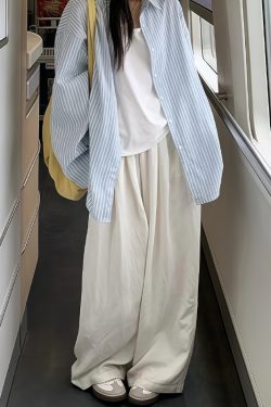 Lightweight Women's White Wide-Leg Pants - Summer 2025 Casual, Slimming, Loose Fit for Effortless Style