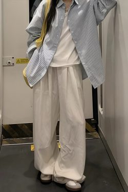 Lightweight Women's White Wide-Leg Pants - Summer 2025 Casual, Slimming, Loose Fit for Effortless Style