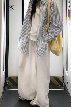 Lightweight Women's White Wide-Leg Pants - Summer 2025 Casual, Slimming, Loose Fit for Effortless Style