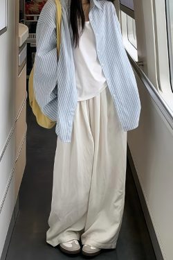 Lightweight Women's White Wide-Leg Pants - Summer 2025 Casual, Slimming, Loose Fit for Effortless Style