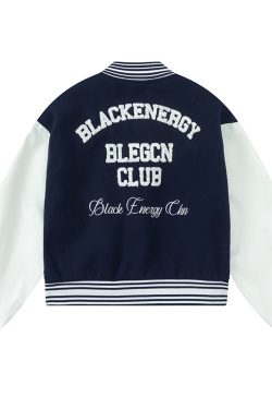 Limited Edition Vintage Letter Spliced Baseball Jacket for Women - Hip-Hop Loose Fit Short Coat, Perfect for 90s and Y2K Styles