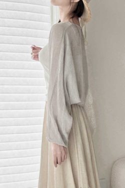 Linen Long Sleeve Cardigan for Women - Versatile Sheer Textured Shawl Top, Lightweight and Breathable for Spring/Summer 2025