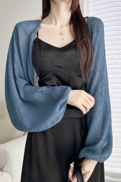 Linen Long Sleeve Cardigan for Women - Versatile Sheer Textured Shawl Top, Lightweight and Breathable for Spring/Summer 2025