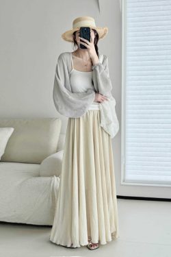 Linen Long Sleeve Cardigan for Women - Versatile Sheer Textured Shawl Top, Lightweight and Breathable for Spring/Summer 2025