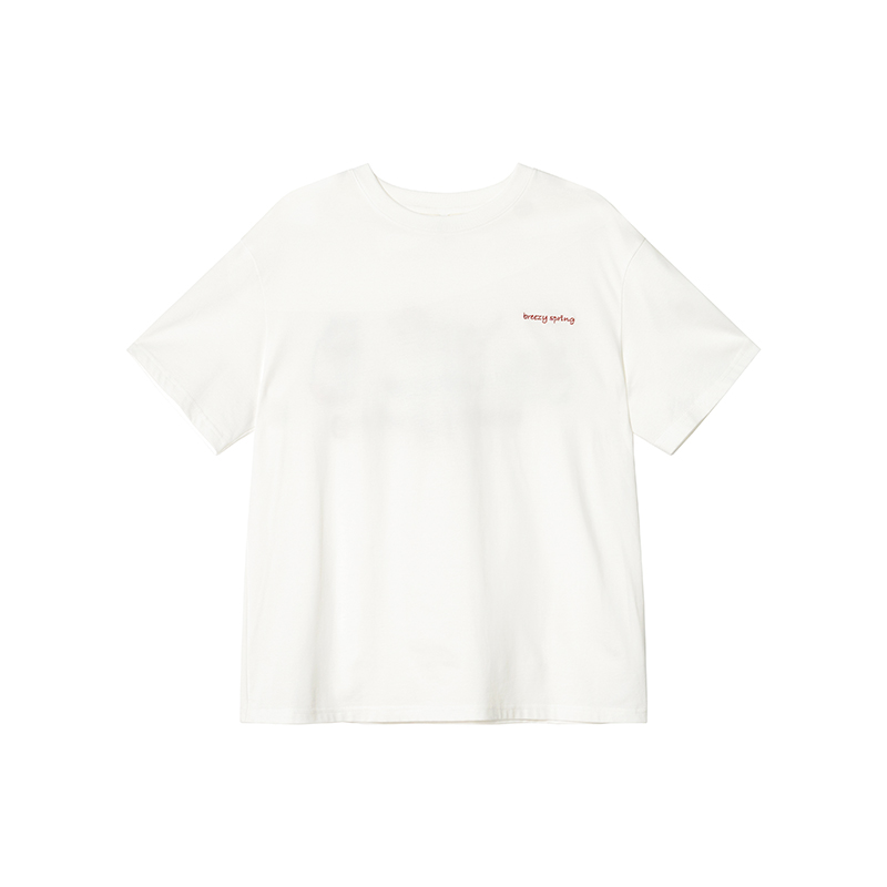 Loose Cartoon Embroidery Short Sleeve T-Shirt for Women - Summer 2025 Pure Cotton Round Neck Top, Casual Y2K Style Loose Cartoon Embroidery Short Sleeve T-Shirt for Women - Summer 2025 Pure Cotton Round Neck Top, Casual Y2K Style