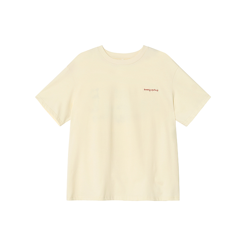 Loose Cartoon Embroidery Short Sleeve T-Shirt for Women - Summer 2025 Pure Cotton Round Neck Top, Casual Y2K Style Loose Cartoon Embroidery Short Sleeve T-Shirt for Women - Summer 2025 Pure Cotton Round Neck Top, Casual Y2K Style