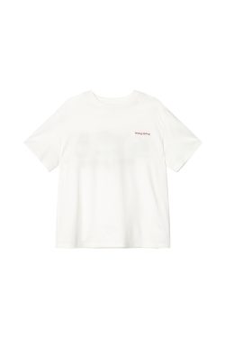 Loose Cartoon Embroidery Short Sleeve T-Shirt for Women - Summer 2025 Pure Cotton Round Neck Top, Casual Y2K Style