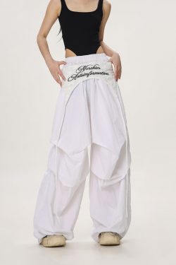 Loose Casual Straight Leg Paratrooper Pants for Women - American Streetwear Jazz Dance Wide Leg Trousers