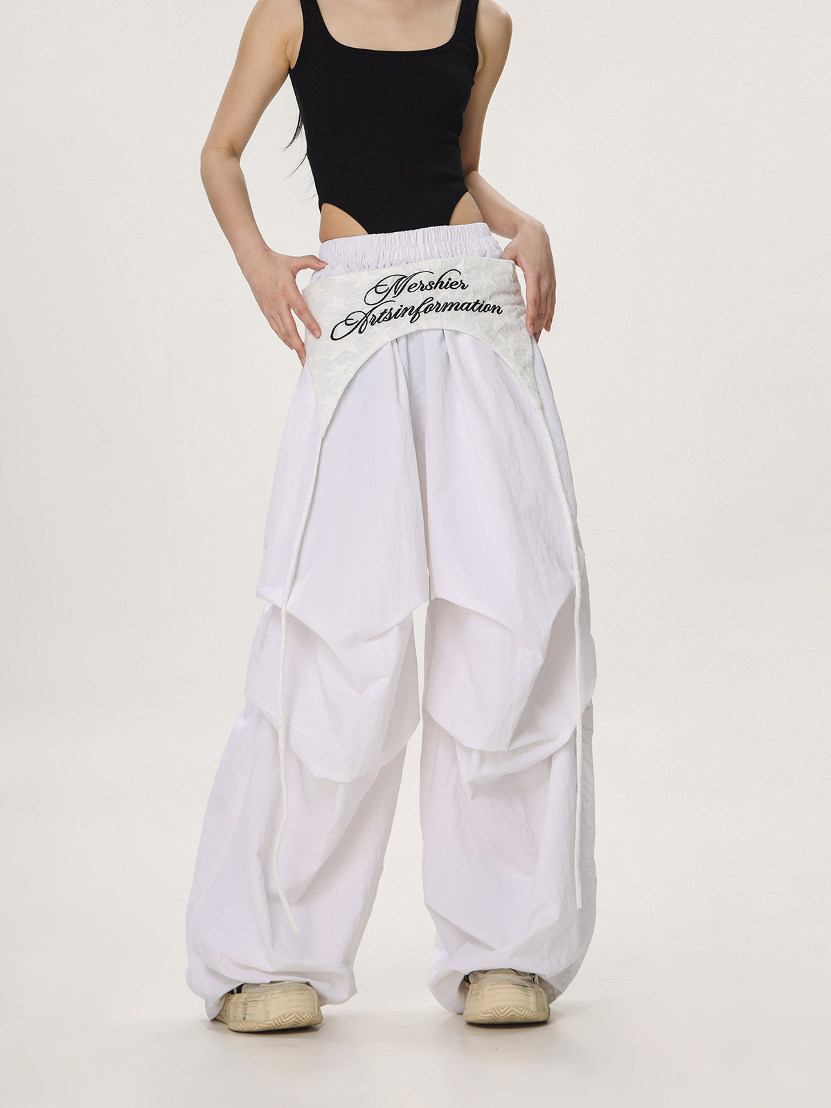 Loose Casual Straight Leg Paratrooper Pants for Women - American Streetwear Jazz Dance Wide Leg Trousers Loose Casual Straight Leg Paratrooper Pants for Women - American Streetwear Jazz Dance Wide Leg Trousers
