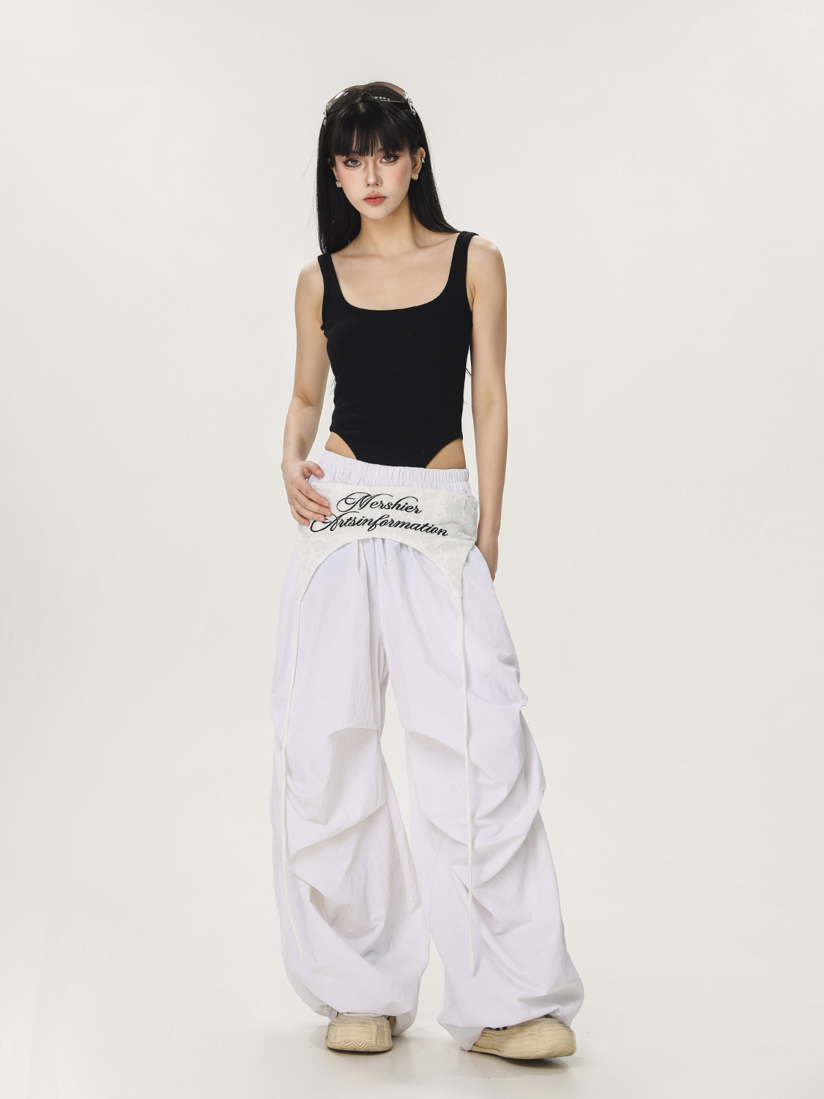Loose Casual Straight Leg Paratrooper Pants for Women - American Streetwear Jazz Dance Wide Leg Trousers Loose Casual Straight Leg Paratrooper Pants for Women - American Streetwear Jazz Dance Wide Leg Trousers