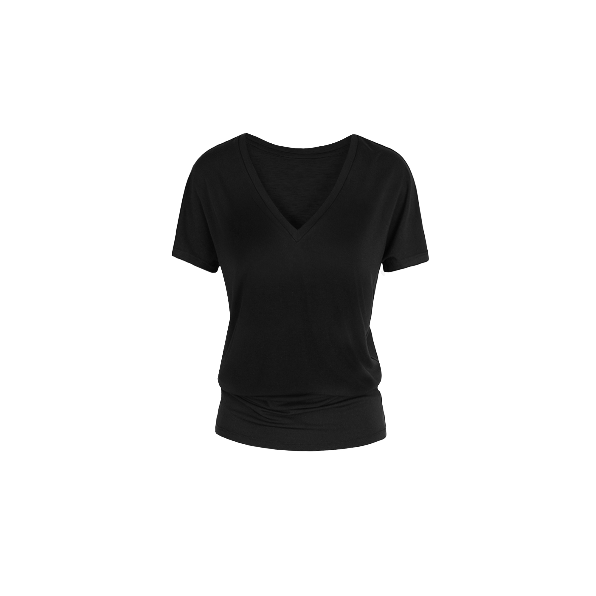 Loose Cool V-Neck Batwing Sleeve Short-Sleeve Top - Casual Chic Essential for Effortless Style, Perfect for 90s and Y2K Fashion Lovers Loose Cool V-Neck Batwing Sleeve Short-Sleeve Top - Casual Chic Essential for Effortless Style, Perfect for 90s and Y2K Fashion Lovers