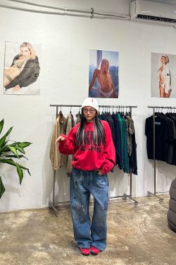 Loose Denim Pants with Heavy-Duty Graffiti Print, Light Clay Dye, High-End Style, Y2K Fashion, Trendy Streetwear, Second Batch Design