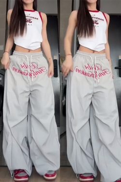 Loose-Fit Vintage Cargo Pants for Women, Wide-Leg Parachute Style, Hip-Hop & Street Dance Versatile Casual Trousers