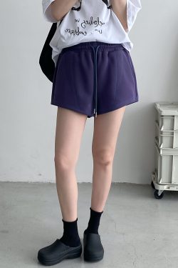 Loose-Fitting Casual Summer Shorts for Outdoor Wear - Comfortable Sports Sweatpants in Sun Grapefruit Color