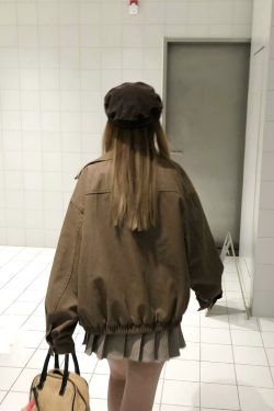 Loose Matte Leather Lapel Workwear Jacket for Men and Women - Spring American Style Unisex Fashion Outerwear