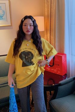 Loose Printed T-Shirt for Women, Short Sleeve Plus Size Summer Top, 2025 New Style, Korean Lazy Fashion, Casual Everyday Wear