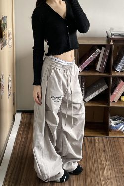 Loose Wide-Leg Cargo Pants for Women, 2025 Hip-Hop Style, Pleated Street Dance Trousers, Casual Sportswear, Streetwear Fashion