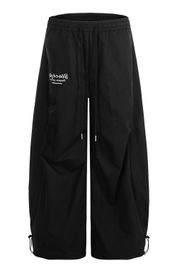 Loose Wide-Leg Cargo Pants for Women, 2025 Hip-Hop Style, Pleated Street Dance Trousers, Casual Sportswear, Streetwear Fashion