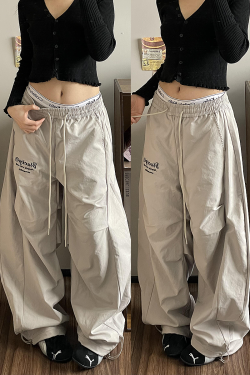 Loose Wide-Leg Cargo Pants for Women, 2025 Hip-Hop Style, Pleated Street Dance Trousers, Casual Sportswear, Streetwear Fashion