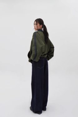 Low-Rise Vintage Loose Wide-Leg Jeans for Women - 90s Inspired Denim Trousers