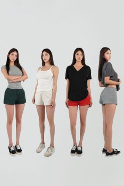 Low-Waist Casual Sports Shorts for Women - Loose Fit Three-Quarter Pants for Home and Outdoor Activities