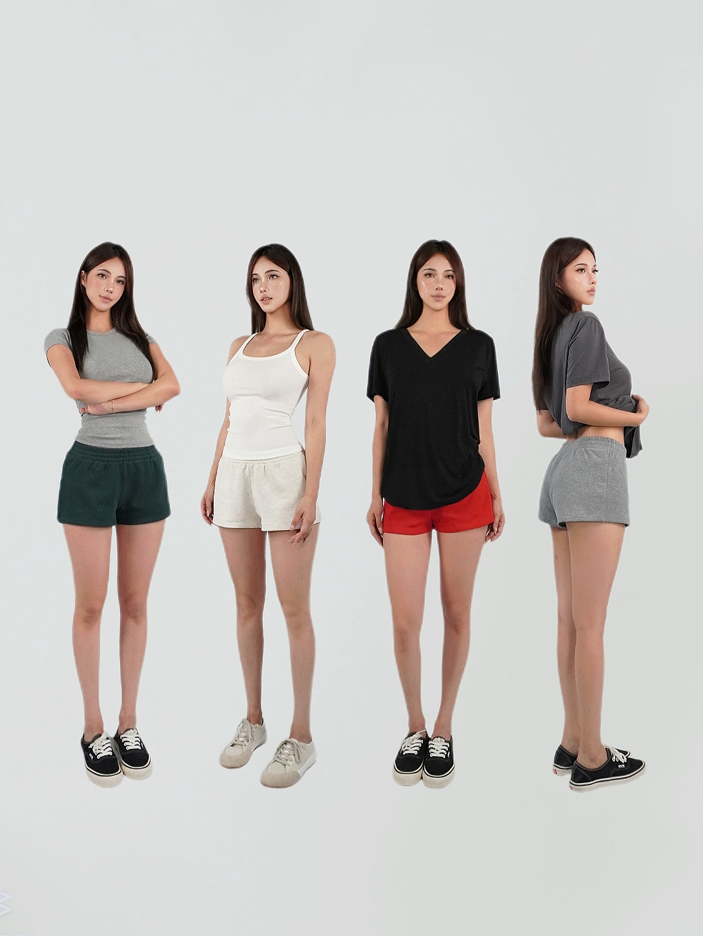 Low-Waist Casual Sports Shorts for Women - Loose Fit Three-Quarter Pants for Home and Outdoor Activities Low-Waist Casual Sports Shorts for Women - Loose Fit Three-Quarter Pants for Home and Outdoor Activities
