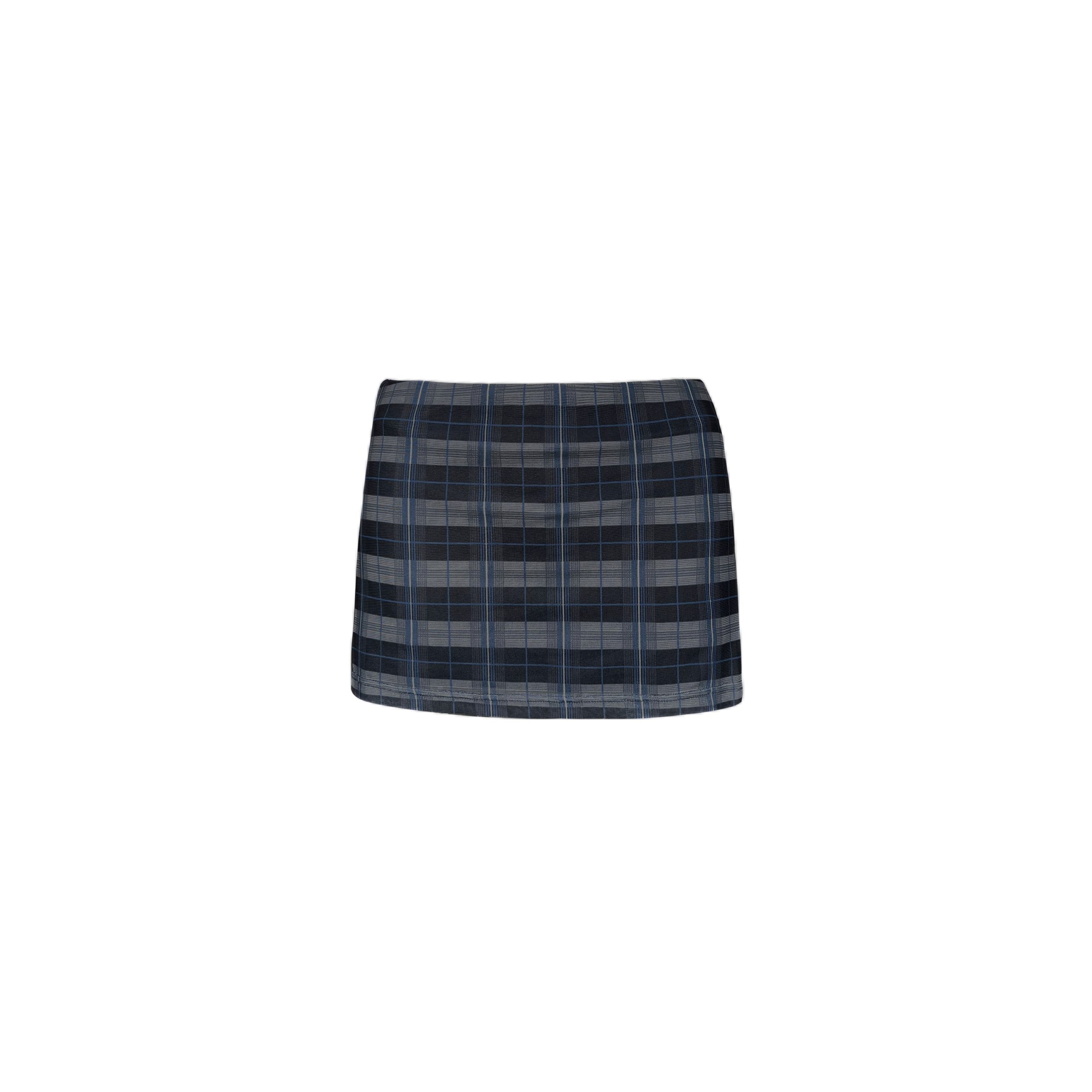 Low-Waist Deep Blue Vintage Plaid Skirt - Anti-Exposure Design for Y2K Style Fashion Low-Waist Deep Blue Vintage Plaid Skirt - Anti-Exposure Design for Y2K Style Fashion