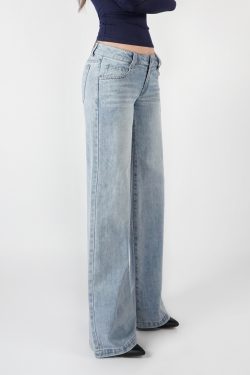 Low-Waist Straight-Leg Slimming Jeans for Women - Trendy Y2K Style, Perfect for Casual Outfits and Everyday Wear